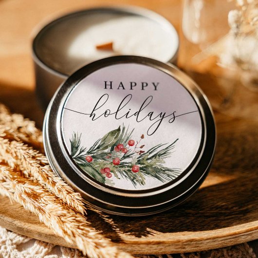 Elegante Weihnachtsmarken Runder Aufkleber