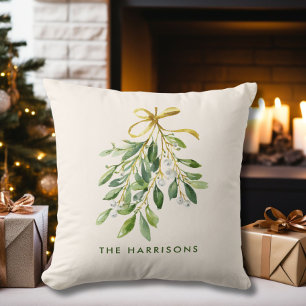 Elegante Weihnachtsmistel der Familie Kissen