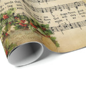 Elegante Weihnachtsmusikblätter Geschenkpapier (Rolleneckpunkt)