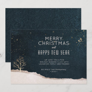 Elegante Weihnachtsnacht Weihnachtsgeschäft Feiertagskarte