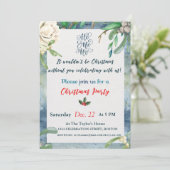 Elegante WeihnachtsParty Einladung (Stehend Vorderseite)