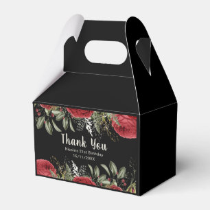 Elegante Weihnachtsrote Blumen Geburtstagsfeier Geschenkschachtel