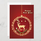 Elegante Weihnachtsschmuck Feiertagskarte (Vorne/Hinten)