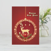 Elegante Weihnachtsschmuck Feiertagskarte (Stehend Vorderseite)