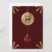 Elegante Weihnachtsschmuck Feiertagskarte (Vorne/Hinten)