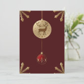 Elegante Weihnachtsschmuck Feiertagskarte (Stehend Vorderseite)