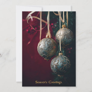 Elegante Weihnachtsschmuck - Grüße der Saison Feiertagskarte