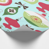 Elegante Weihnachtsschmuck im Art-Deko-Stil Geschenkpapier (Ecke)