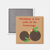 Elegante Weihnachtsschmuck Magnet (Vorderseite/Rückseite)