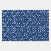 Elegante Weihnachtsschmuck & Mandala Muster Blau Geschenkpapier Set (Vorderseite 2)