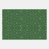 Elegante Weihnachtsschmuck & Mandala Muster Grün Geschenkpapier Set (Vorderseite 2)