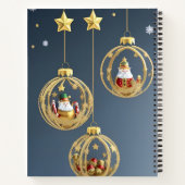 Elegante Weihnachtsschmuck Notizblock (Rückseite)