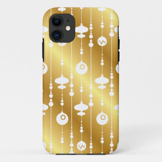 Elegante Weihnachtsschmuck Print iPhone Case (Rückseite)