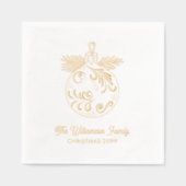 Elegante Weihnachtsschmuck Servietten Mit Folie (Vorderseite)