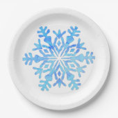 elegante Weihnachtsschneeflocke Pappteller (Vorderseite)