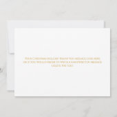 Elegante Weihnachtsschneeflocken Danke (Rückseite)