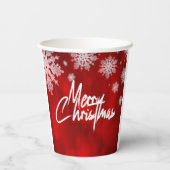 Elegante Weihnachtsschneeflocken PAPER CUPS Pappbecher (Rückseite)