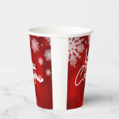 Elegante Weihnachtsschneeflocken PAPER CUPS Pappbecher (Rechts)