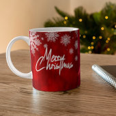 Elegante Weihnachtsschneeflocken rote COFFEE TASSE
