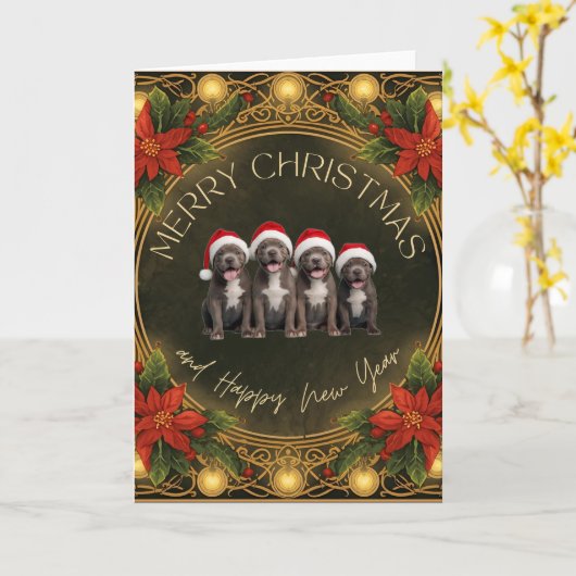 Elegante Weihnachtsstern-Gold-Filigran und Lichter Karte (Gelbe Blume)