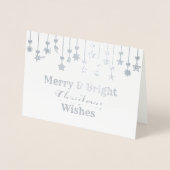 Elegante Weihnachtssternornamente Folienkarte (Vorderseite)