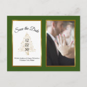 Elegante Weihnachtsszeiten speichern das Date-Foto Ankündigungspostkarte (Vorderseite)