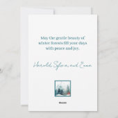 Elegante Weihnachtswald Weihnachtskarte Feiertagskarte (Rückseite)