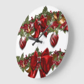 Elegante Weihnachtswall-Uhr PERSONALISIEREN Große Wanduhr (Winkel)