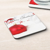 Elegante Weihnachtswünsche Untersetzer (Linke Seite)