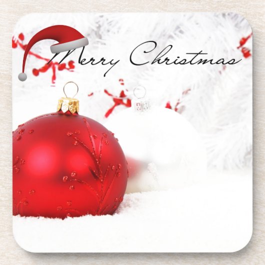Elegante Weihnachtswünsche Untersetzer (Vorderseite)