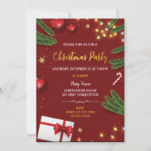 Elegante Weihnachtszeit-Party Einladung (Vorderseite)