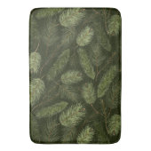 Elegante Weihnachtszweige auf schwarz Badematte (Vorderseite Vertikal)