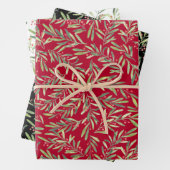 Elegante Weihnachtszweige und Berries Geschenkpapier Set (Beispiel)