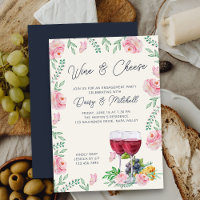 Elegante Wein- und Käse-Blumen-Verlobungsfeier