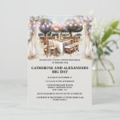 Elegante Weinberge mit fresken Lichtern Einladung (Stehend Vorderseite)