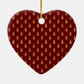 Elegante Weine und Ananas Personalisiert Keramik Ornament (Hinten)