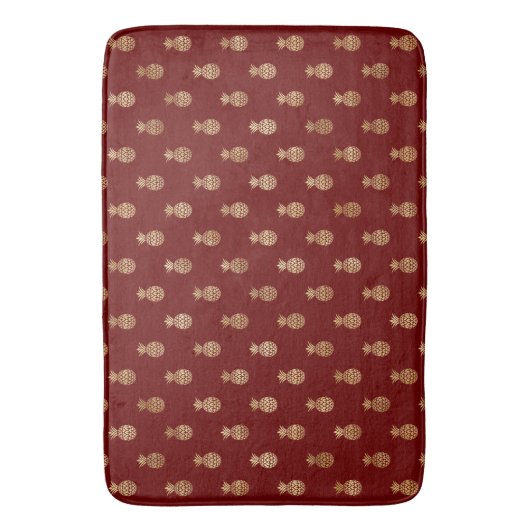 Elegante Weine und Gold Ananas Badematte (Vorderseite Vertikal)