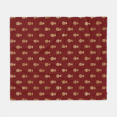 Elegante Weine und Gold Ananas Fleecedecke (Vorderseite (Horizontal))