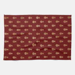 Elegante Weine und Gold Ananas Geschirrtuch