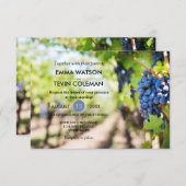 Elegante Weine und Weintrauben Hochzeitskarte Einladung (Vorne/Hinten)