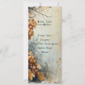 Elegante Weinkarte (Vorderseite)