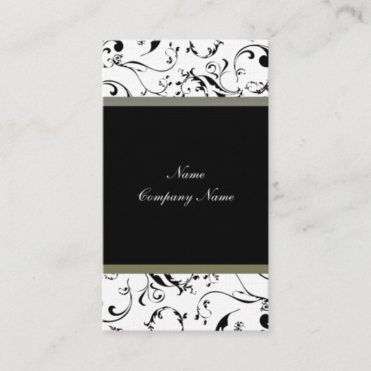 Elegante Weinkarte für Wirbel Visitenkarte (Vorderseite)