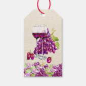 Elegante Weinkarte Geschenkanhänger (Vorderseite)