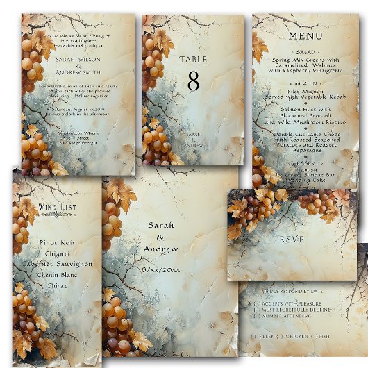 Elegante Weinkeller und Weine Weinkultur und Erde RSVP Karte