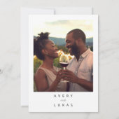 Elegante Weinkellerei Einladung zur Hochzeit (Rückseite)