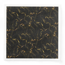 Elegante Weinkiste aus schwarzem und goldenem Wein