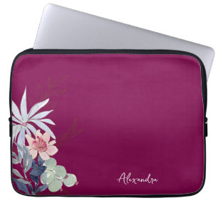 Elegante Weinkultur und Erde Rot Abstrakt Laptopschutzhülle