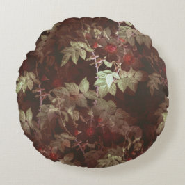 Elegante Weinkultur und Erde Rundes Kissen