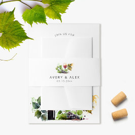 Elegante Weinkultur und Erde Weinkultur und Erde Einladungsbanderole