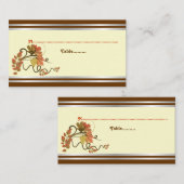 Elegante Weinrebe, Herbstlaube Hochzeit Platzkarte (Vorne/Hinten)